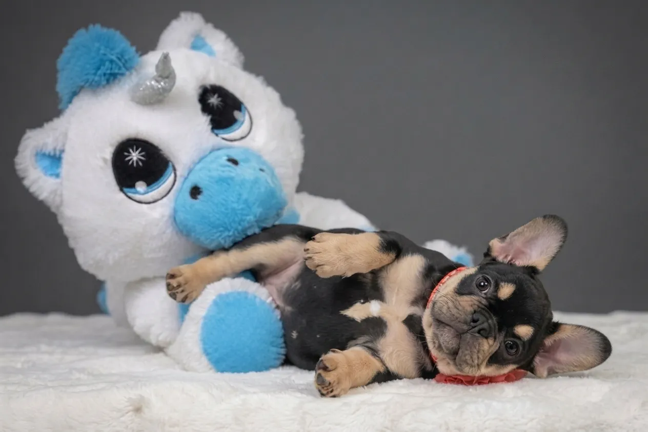 Catelyn, a black and tan French Bulldog puppy — photo 2 of 3